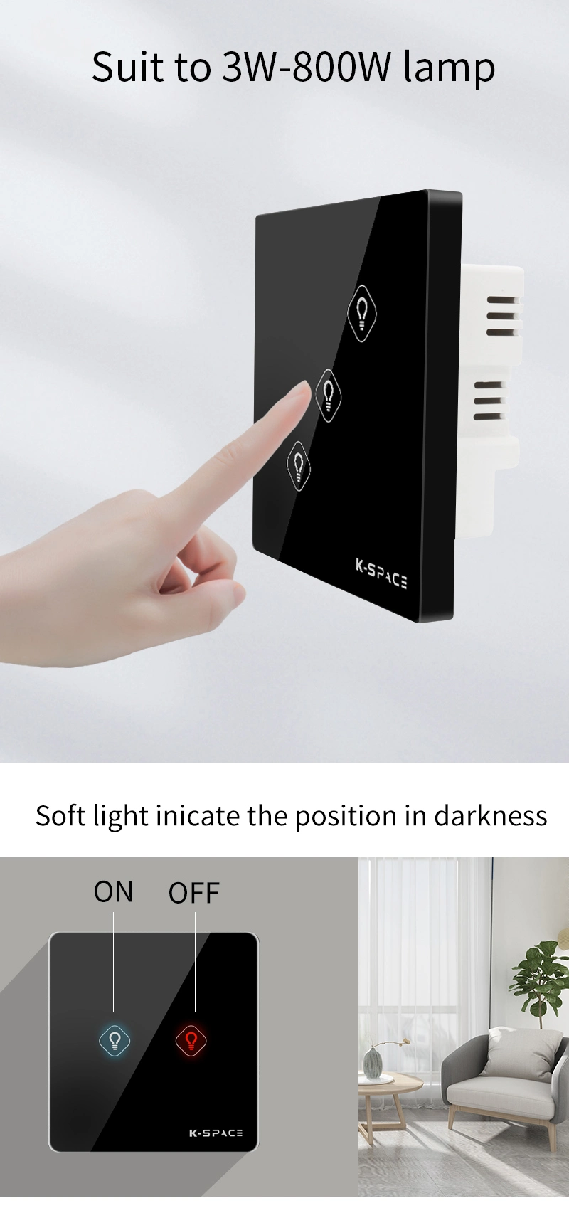 Tuya Smart Switch Zigbee WiFi Smart Wall Switch Touch Glass Panel Switch Light Switch