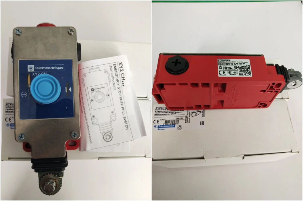 E-Stop Rope Pull Switch Xy2CH - 1nc+1no - Booted Pushbutton by Schneider Electric