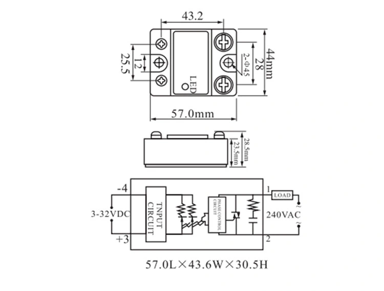 Single Phase 50A AC Control AC 220V Relay SSR-50AA Plastic Cover Solid State Relay